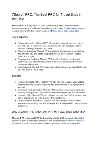 7Search PPC_ The Best PPC for Travel Sites in the USA