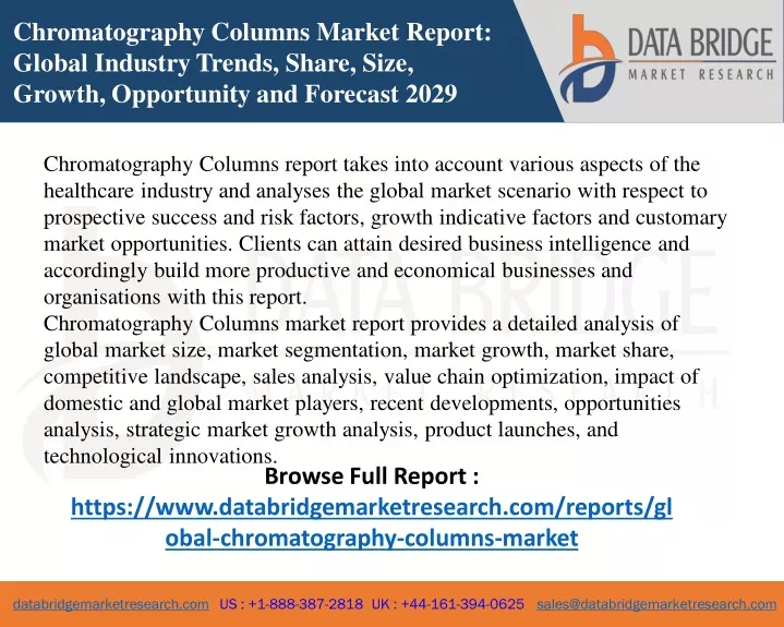 chromatography columns market report global