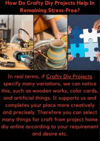 How Do Crafty Diy Projects Help In Remaining Stress-Free