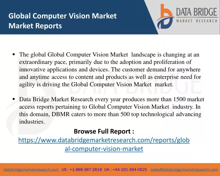 global computer vision market market reports