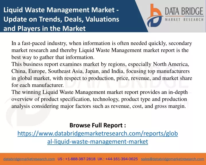 liquid waste management market update on trends