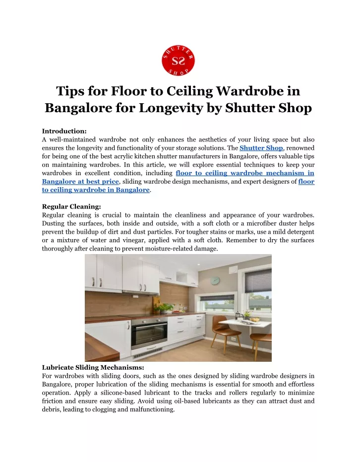tips for floor to ceiling wardrobe in bangalore