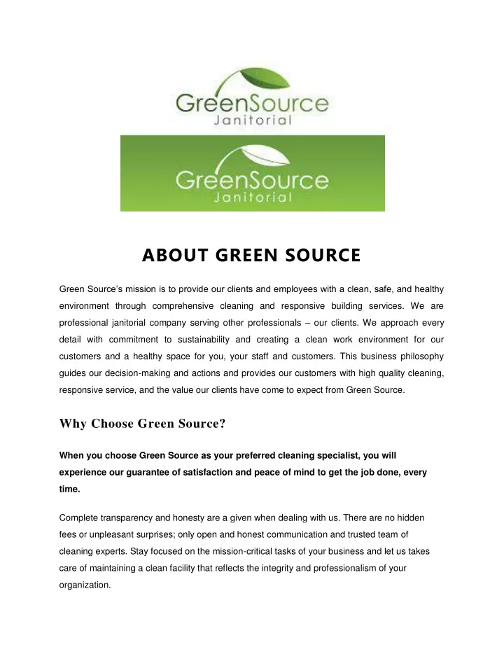 about green source