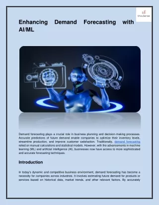enhancing demand forecasting with ai ml