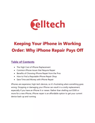 keeping your iphone in working order why iphone
