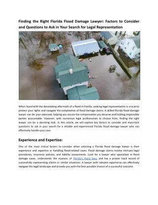 Finding the Right Florida Flood Damage Lawyer_ Factors to Consider and Questions to Ask in Your Search for Legal Represe