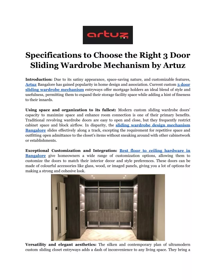 specifications to choose the right 3 door sliding