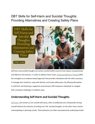dbt skills for self harm and suicidal thoughts