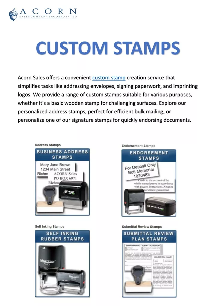 custom stamps