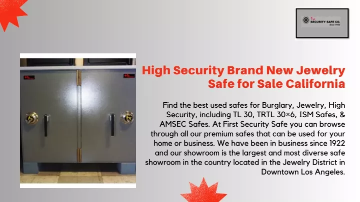 high security brand new jewelry safe for sale