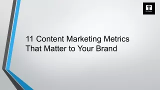 11 Content marketing metrics