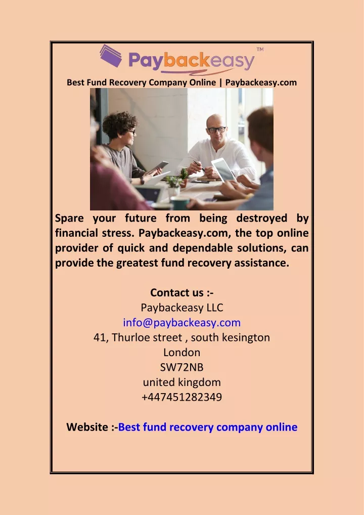 best fund recovery company online paybackeasy com