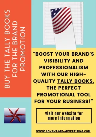 Buy The Tally Books For The Brand Promotion