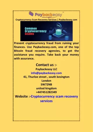 cryptocurrency scam recovery services paybackeasy