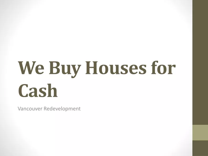 we buy houses for cash