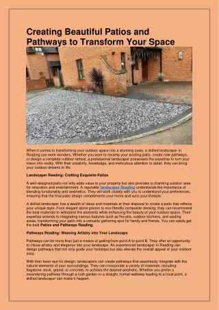 creating beautiful patios and pathways
