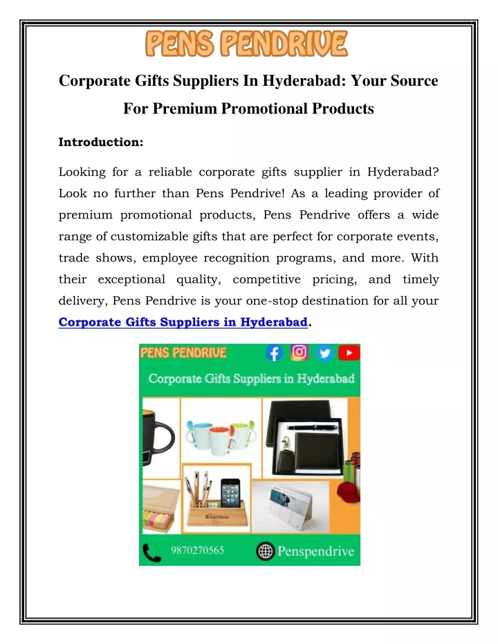 corporate gifts suppliers in hyderabad your source