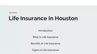 Life Insurance Houston