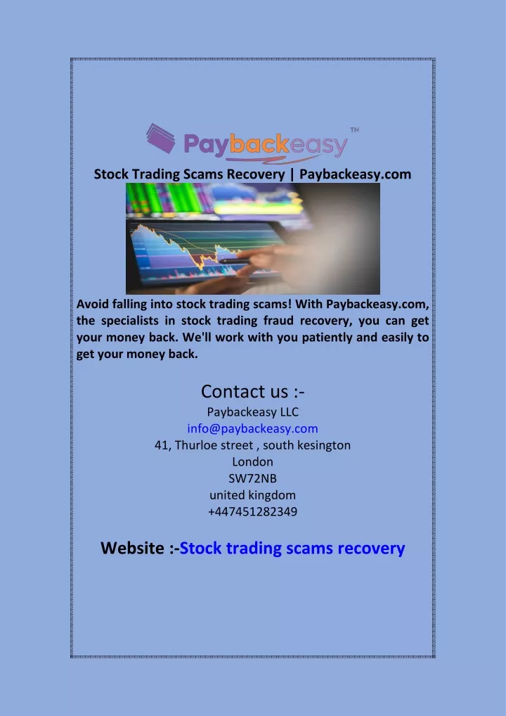 stock trading scams recovery paybackeasy com