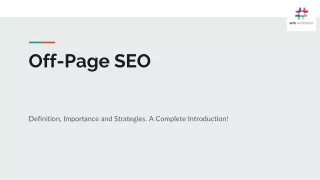 Off-Page SEO | An Introduction