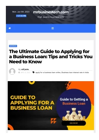 Guide to Applying for a Business Loan