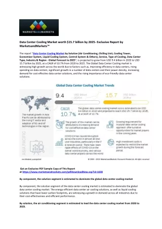 data center cooling market worth 15 7 billion