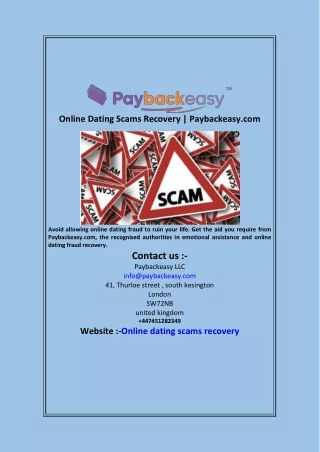 online dating scams recovery paybackeasy com