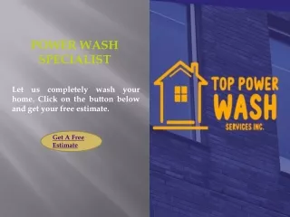 Pressure washing services for homes - Top Power Wash services