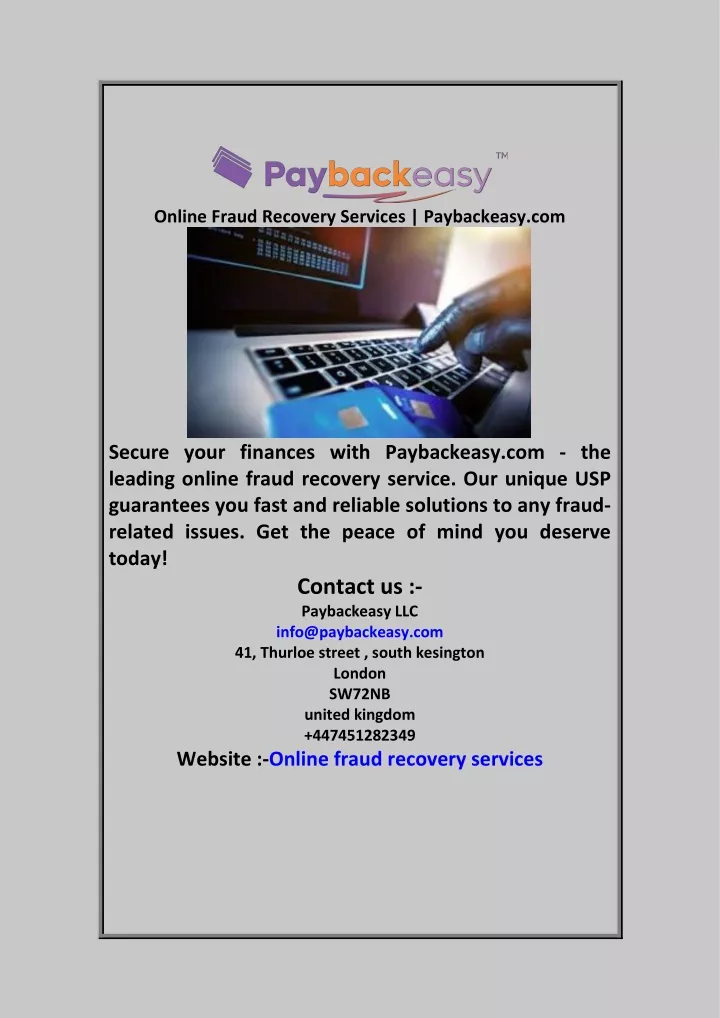 online fraud recovery services paybackeasy com