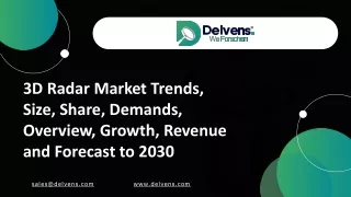 3D Radar Market Demand, Size, Share, Overview, Growth, Trends and Forecast