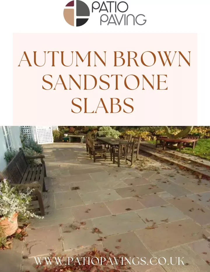autumn brown sandstone slabs