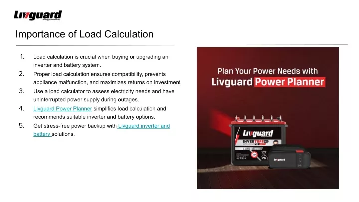 importance of load calculation