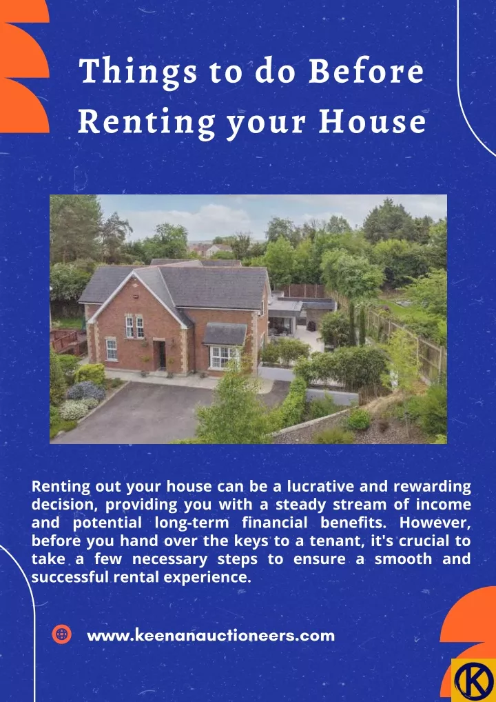 things to do before renting your house