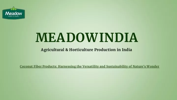 meadowindia