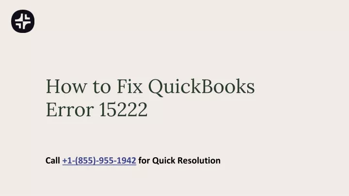 how to fix quickbooks error 15222