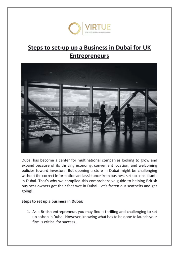 steps to set up up a business in dubai