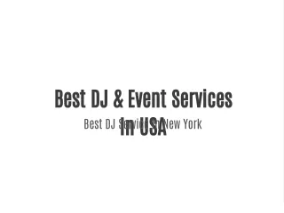 Best DJ Service In New York