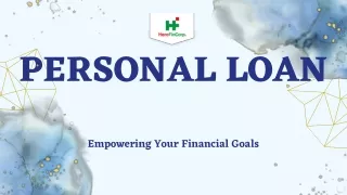 Personal Loan: Empowering your financial goals