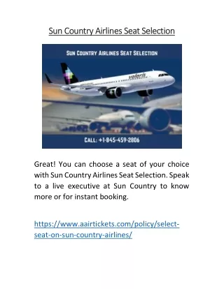 sun country airlines seat selection sun country