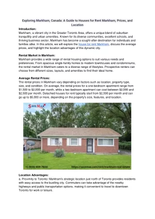 exploring markham canada a guide to houses