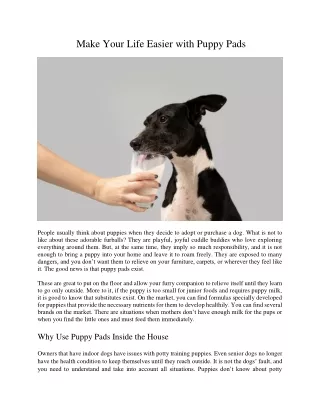 make your life easier with puppy pads