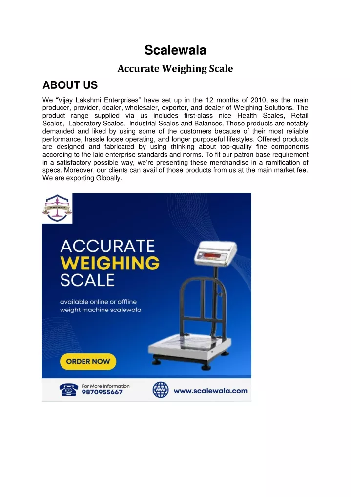 scalewala accurate weighing scale