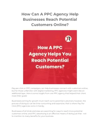 how can a ppc agency help businesses reach
