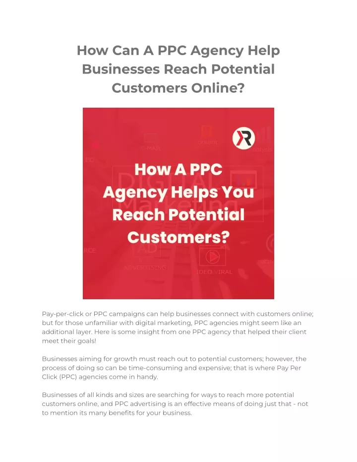 how can a ppc agency help businesses reach