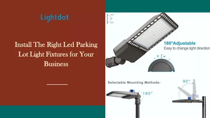 install the right led parking lot light fixtures for your business