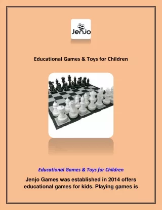 Educational Games & Toys for Children