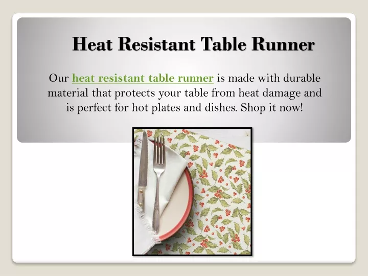 heat resistant table runner