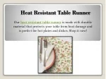 Heat Resistant Table Runner - slide 1