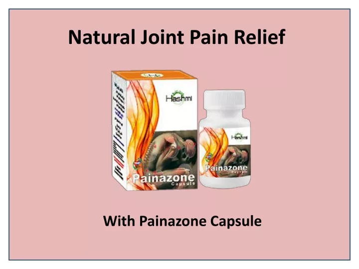 natural joint pain relief