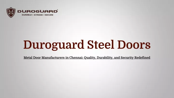 duroguard steel doors